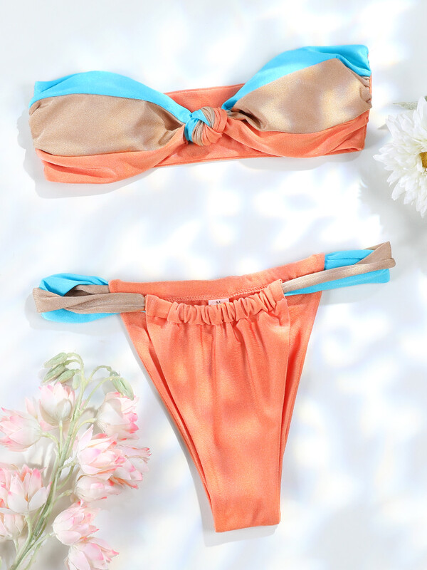 Bandeau bikiinikomplekt, naiste kaheosaline ujumisriided