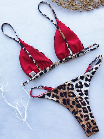 2024 Sexy Leopard Brazilian Bikini Γυναικείο μαγιό στρινγκ Σετ μπικίνι Μίνι Micro μαγιό Lady