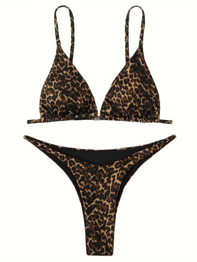 2024 Sexy Leopard Brazilian Bikini Γυναικείο μαγιό στρινγκ Σετ μπικίνι Μίνι Micro μαγιό Lady
