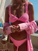 2023. aasta uus seksikas soliidne soonikuga bikiinid risti ujumisriided naiste ujumistrikoo, madala vöökohaga ujumiskostüüm, kaheosaline rannariiete ujumiskostüüm