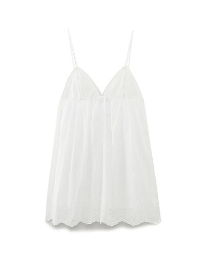 ZABA naiste spagetirihmaga elegantne päitsetega kleit Õrn mereäärne V-kaelusega õlapaelteta pits lühike kleit, reisimine tutvumine pühadekleidid