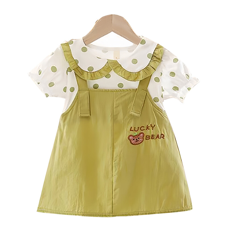 Vaikiška suknelė mergaitėms princesės kostiumas meškiukas Mielas paplūdimio suknelė laisvalaikio drabužiai mergaitei Madingi vasariniai drabužiai mažylio mergaitės apranga A1178