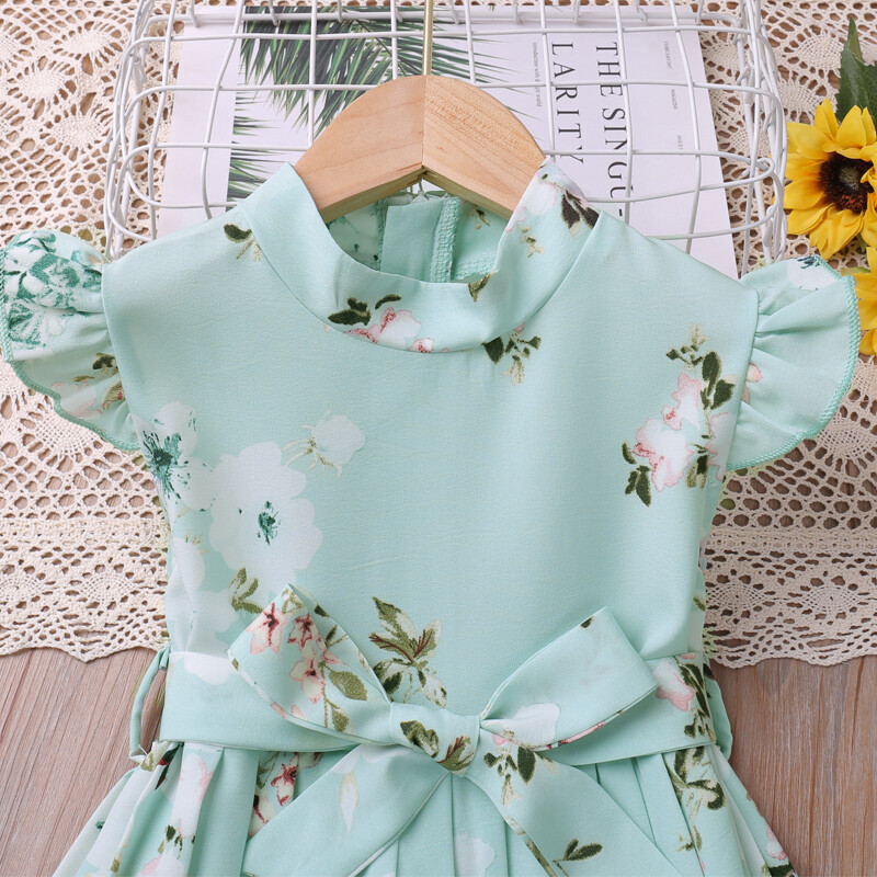 Huumorikaru 2023 tüdrukute kleit suvine lendav varrukatega trükitud varrukateta printsesskleit armas lasteriided lasteriided