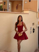 Veinpunane plisseeritud ruudu kaelusega minikleit naistele seksikas õlgadeta seljata kõrge vöökohaga peokleidid naistele uued peoklubi hommikumantlid