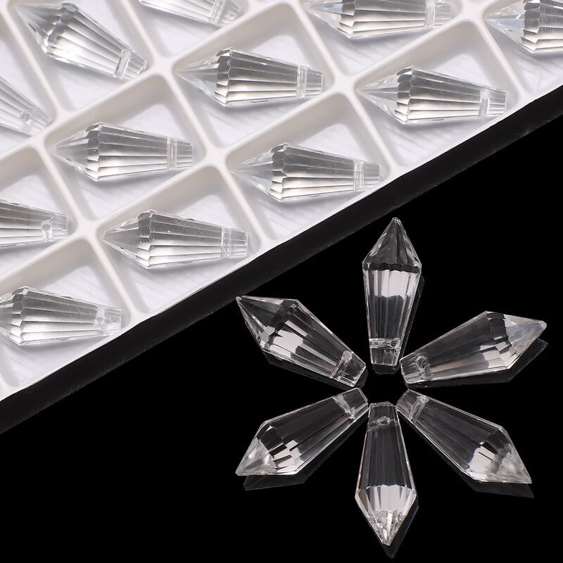 Zhongnan stup 8*20MM kristalni privjesak galvaniziran dugim šiljastim kapljicama vode DIY perle za zavjese za vrata Materijal pribora za odjeću