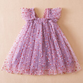 Armas tüdrukute kleit, uus suvetüdruk Vestidos, täppidega printsessiriided, väikelapse tutu, beebi, laste sünnipäeva, tüllkostüüm, vabaajarõivad