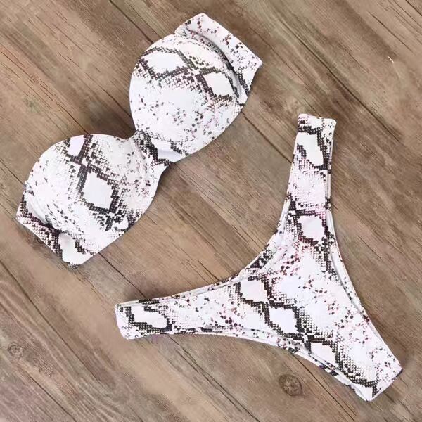 Europei și americani sexy cu imprimeu leopard imprimeu șarpe bandaj triunghi triunghi bikini costume de baie femei