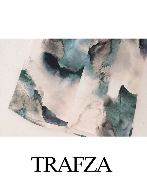 TRAFZA uus suvine naiste moekas lipsuga värvitud siidist satiinkleit, šikk ümmarguse kaelusega, paaritu ümbrislõhikuga, naiste lukuga Midiseelik