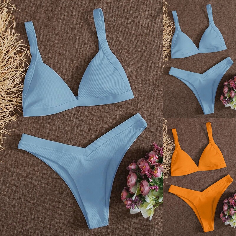 Eraldi naiste ujumistrikoo Täisvärviline ujumiskostüüm Marine Brasiilia stiilis alt bikiinid ujumisriided купальники женские 2021