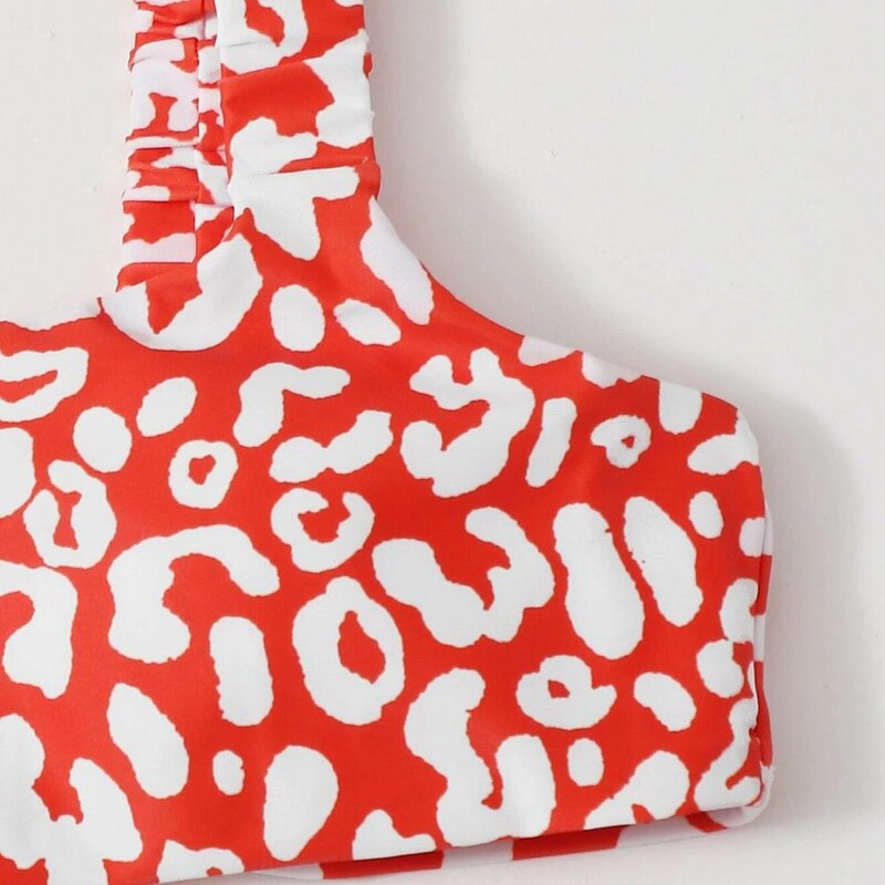 2 tk/komplekt naiste ujumistrikoo, leopardimustriga pehme, kiiresti kuivav ujumisriiete komplekt Slim Fit polsterdatud suvine bikiinikomplekt rannas