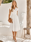 Καλοκαιρινό φόρεμα Marwin 2023 New Coming Casual, μονόχρωμο λαιμόκοψη με λαιμόκοψη με λαιμόκοψη με λαιμόκοψη με λαιμόκοψη με λαιμόκοψη, φρέσκια άνεμος για γυναίκες Vestidos