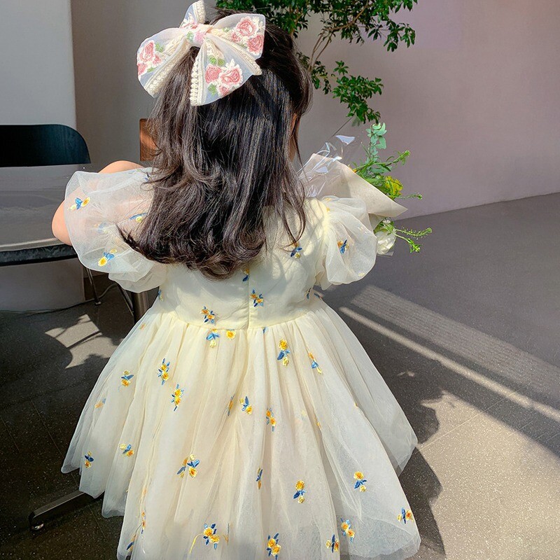Ljetna haljina za djevojčice Haljina princeze Moderna temperamentna dječja mrežasta haljina