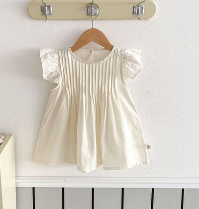 MILANCEL 2024 Rochie de vara pentru fete Rochie cu volane pentru fete 0-5 ani plisate pentru copii Rochii pentru fete