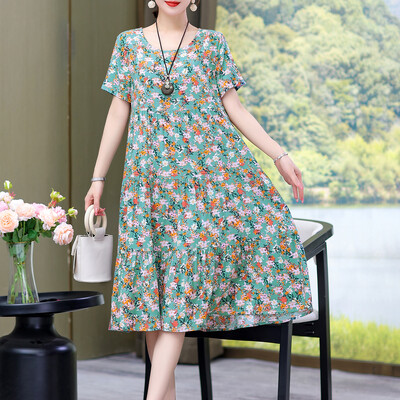 Νέο φόρεμα Γυναικείο Summer Sundress 2023 Casual κοντομάνικο φόρεμα Vestidos Γυναικεία ρόμπα O-neck Oversized Bohemian φορέματα