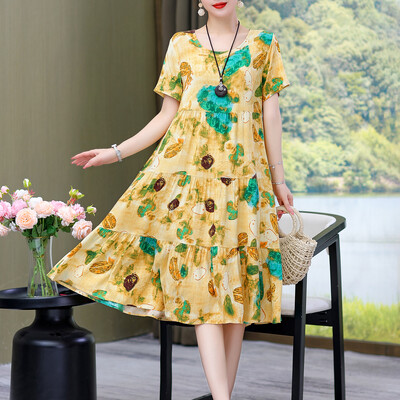 Νέο φόρεμα Γυναικείο Summer Sundress 2023 Casual κοντομάνικο φόρεμα Vestidos Γυναικεία ρόμπα O-neck Oversized Bohemian φορέματα