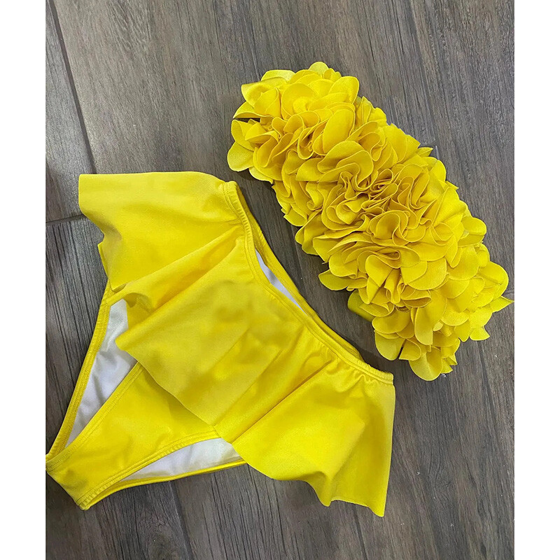 Gėlėti „Bikini Push Up“ moteriški maudymosi kostiumėliai, 2024 m. Seksualūs maudymosi kostiumėliai Brazilijos bikinio rinkinys „Biquini“ moteriški maudymosi kostiumėliai „Ruffle“ paplūdimio drabužiai
