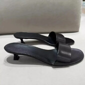 Kvaliteetsed kingad Naistele avatud varbaga naiste sussid, moodsad naiste sussid, naiste madalad õhukesed kontsad, õues, naiste kingad