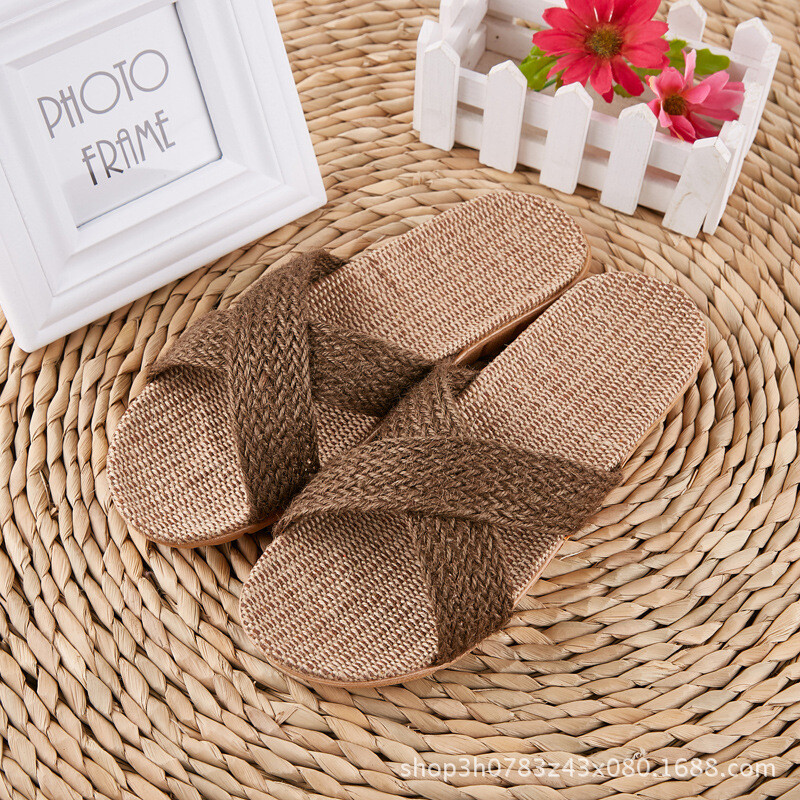 Mood Meeste Linased Sussid Unisex Pehme põhjaga Libisemiskindlad Vaba aeg Kodusussid Sisejalatsid Meeste Rannalükandid Pantoufle Homme