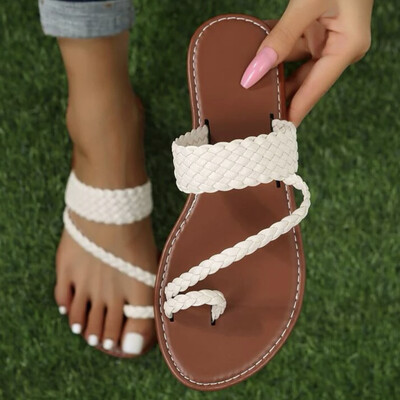 Ženske papuče za 2023. Tanke uske trake Ravne tobogane Ljetne japanke Moda za plažu na otvorenom Zapatos De Mujer