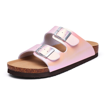 Litfun Fashion Nahast sandaalid Naiste gradientkorgist sussid Pandlaga õues rannajalatsid Majasandaalid Suvesandaalid