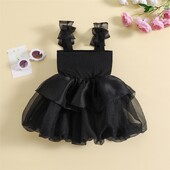 1-6 a beebitüdrukute peokleit Printsesskleit Lastele Varrukateta vöörihmad Võrk tüll Tutu A-kujulised kleidid Lastele Suveriided