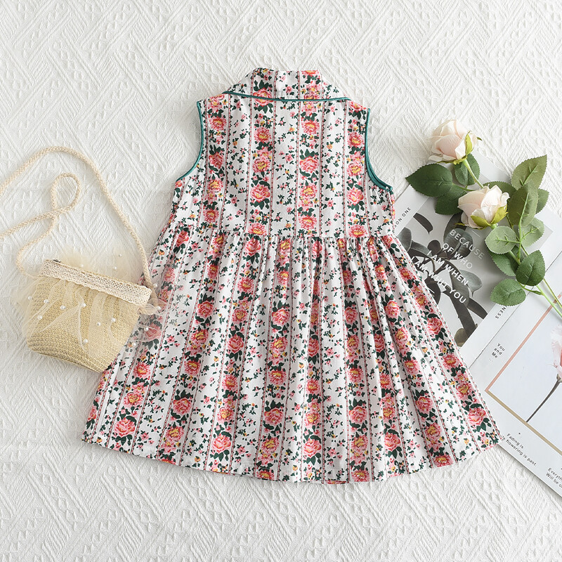 Bear Leader Euroopa ja Ameerika tüdrukute printsessikleidid 2023. aasta suve lastele armas lilleline kleit Beebi kostüüm 2–7 a. Peoriided lastele