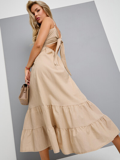 Naiste pikk suvine puuvillane linane kleit, sinine, seksikas spagetirihmaga kleidid Midi seljataga vintage vabaaja kleit naistele