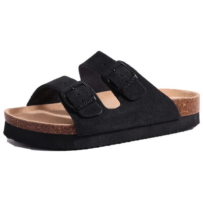 Crestar korktallaga Arizona sandaalid naistele Meestele Uued klassikalised ühevärvilised moesussid kaare toega Slip-on seemisnahast kingad