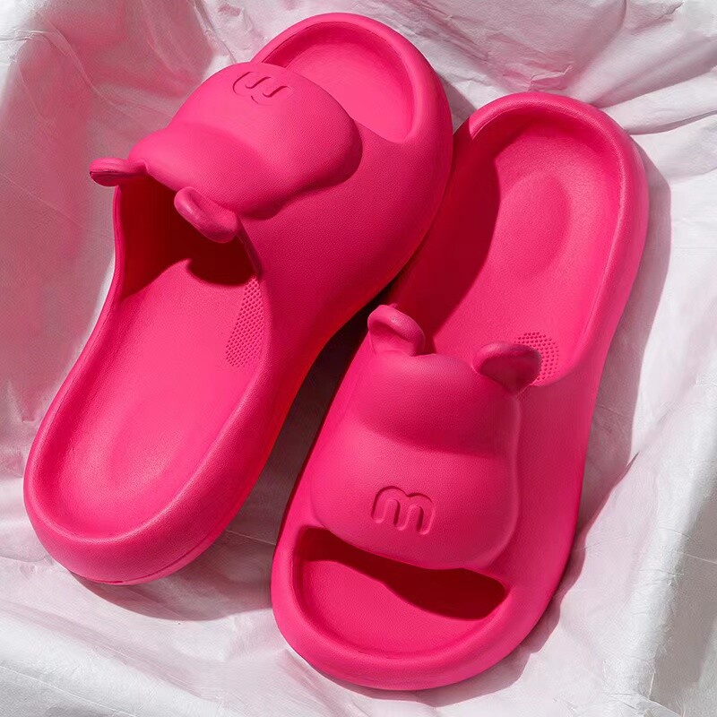 Vasaros šlepetės Vonios kambario platforma neslystanti Namai Meška Animaciniai Šlepetės Paplūdimio Šlepetės Moteriškos Šlepetės Sandalai Šlepetės Vidaus Sandalai lauke