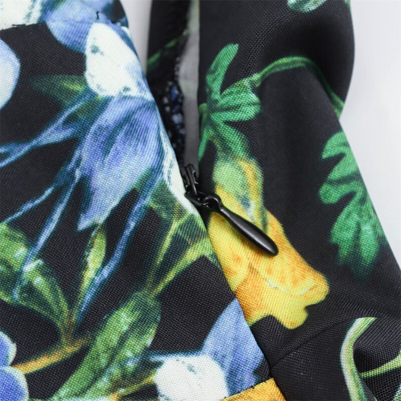 PB&ZA 2024 uus naiste mood ja elegants, magusa lilleprintiga, õhukese istuvusega lahtise seljarihmaga varrukateta kleit