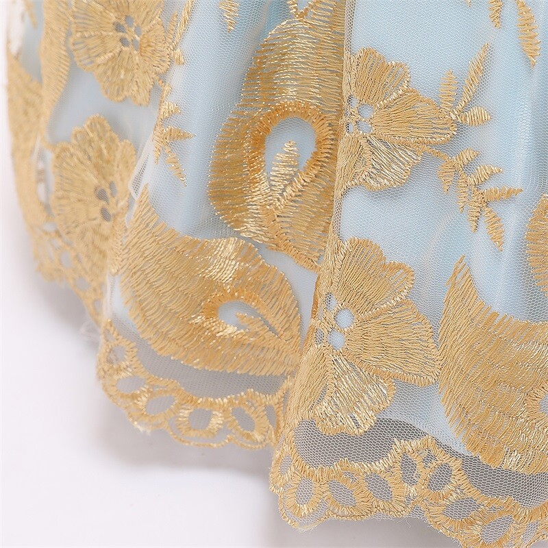 Lilled Vintage Tikand Tüdrukute Kleit Avamistseremoonia Riided Prom Tutu Peo Elegantne Kandmine Tüdrukutele Printsess Kleit Lastele Vestidos