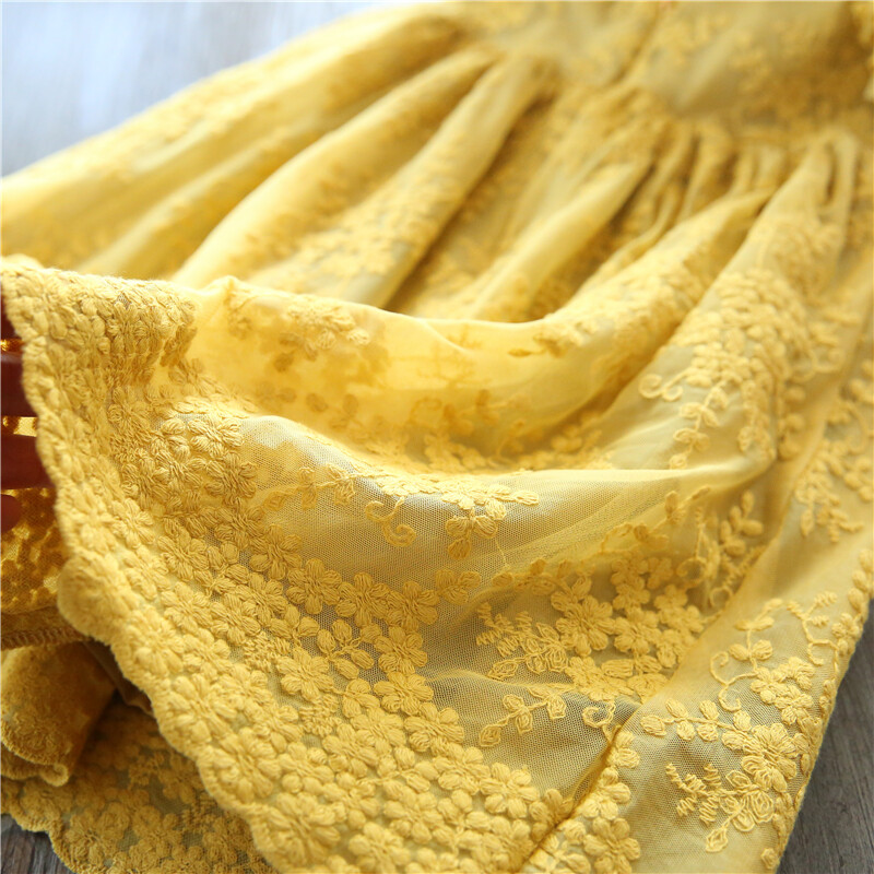 Tüdrukute Kleit 2023 Uus suvine bränd Tüdrukutele Riided Pitsi- ja lillekujundus Beebitüdrukute Kleidid Lastele Kleidid Tüdrukutele Vabaajarõivad 3 8 Y