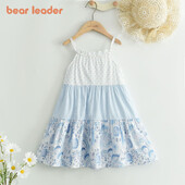„Bear Leader“ vasariniai mergaičių rūbai, taškeliai dryžuoti, gėlėti, marginiai, sijonas, madinga mergaitėms suknelė 3–7 metams
