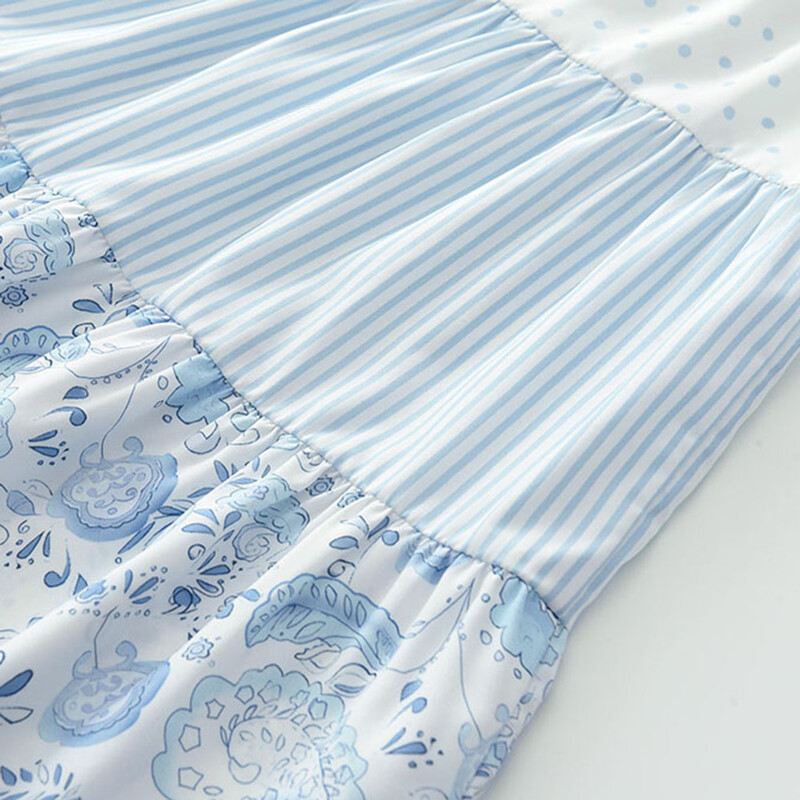 „Bear Leader“ vasariniai mergaičių rūbai, taškeliai dryžuoti, gėlėti, marginiai, sijonas, madinga mergaitėms suknelė 3–7 metams