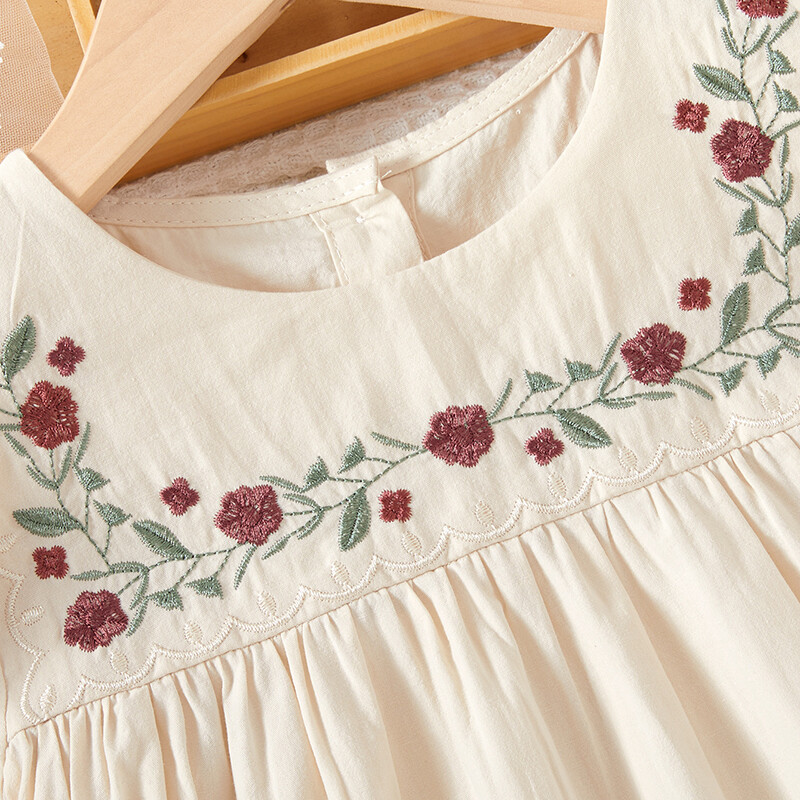 Tüdrukute kleit suvine lühikeste varrukatega tikitud printsesskleit Lastele mõeldud kleidid tüdrukutele Moodne laste kleit tüdrukutele 2 3 4 5 6 7Y