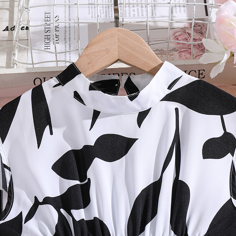 Suvise disainiga lastekleit 8-12-aastastele tüdrukutele Must triibuline varrukateta kleit Suvepuhkuse vabaaja stiilsed igapäevariided