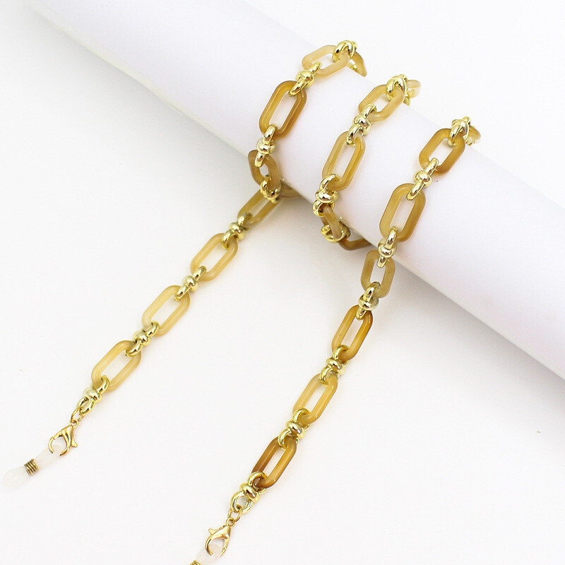 Piiriülene kommivärvi klaasikett, tipptasemel Euroopa ja Ameerika mood ja isikupära, akrüülist rippkael, kukkumisvastased prillide rihmatarvikud