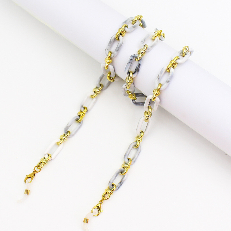 Piiriülene kommivärvi klaasikett, tipptasemel Euroopa ja Ameerika mood ja isikupära, akrüülist rippkael, kukkumisvastased prillide rihmatarvikud