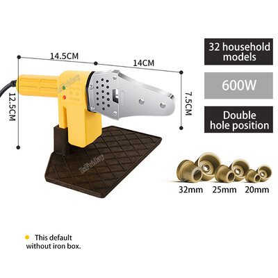 600W/800W/1000W Stroj za zavarivanje cijevi Lemilo za cijevi Zavarivanje plastike PP/PPR/PB/PE/PP-C Alat za zagrijavanje cijevi na vruće taljenje