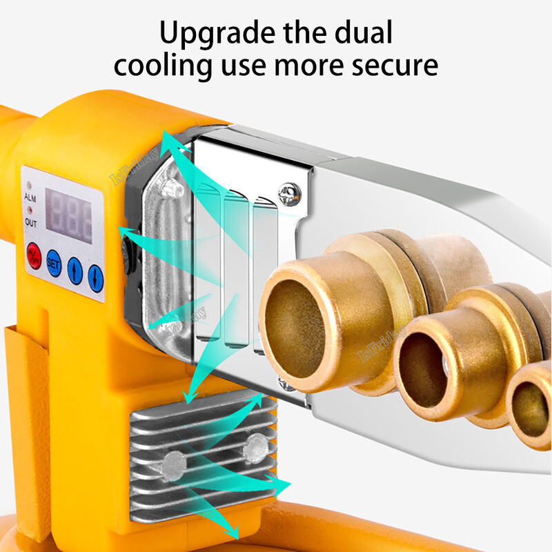 600W/800W/1000W Stroj za zavarivanje cijevi Lemilo za cijevi Zavarivanje plastike PP/PPR/PB/PE/PP-C Alat za zagrijavanje cijevi na vruće taljenje