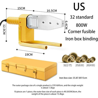 Stroj za zavarivanje cijevi 600/800/1400W 220V Lemilo za cijevi Zavarivanje plastike za Pb/Pp/Pe/Ppr Stroj za vruće taljenje cijevi 20-32 Tip