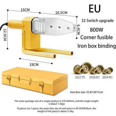 Stroj za zavarivanje cijevi 600/800/1400W 220V Lemilo za cijevi Zavarivanje plastike za Pb/Pp/Pe/Ppr Stroj za vruće taljenje cijevi 20-32 Tip