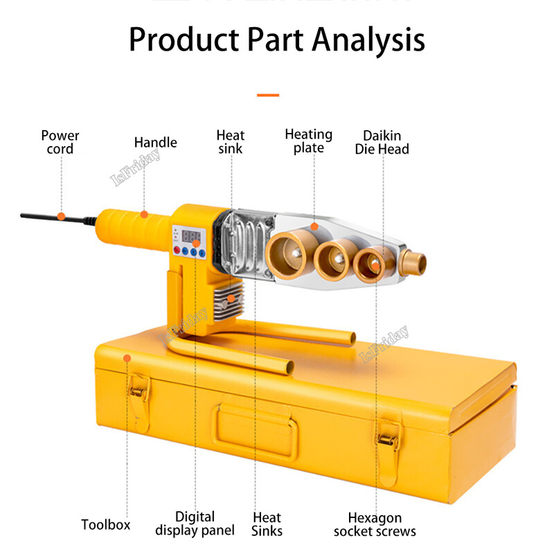 Stroj za zavarivanje PB/PP/PE/PPR cijevi 600W-1000W lemilo za pvc cijevi Alat za vruće topljenje za zavarivanje plastike