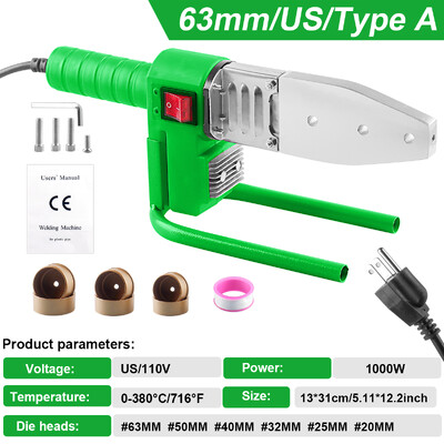 Stroj za zavarivanje plastičnih cijevi od 800/1000 W 110 V/220 V Kućni profesionalni alat za vruće otapanje Alati za zavarivanje cijevi pogodni za PB/PE/PPR do