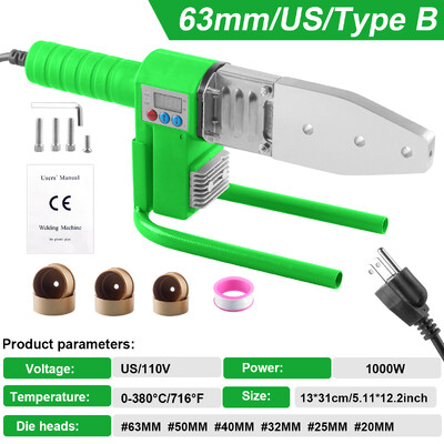 Stroj za zavarivanje plastičnih cijevi od 800/1000 W 110 V/220 V Kućni profesionalni alat za vruće otapanje Alati za zavarivanje cijevi pogodni za PB/PE/PPR do
