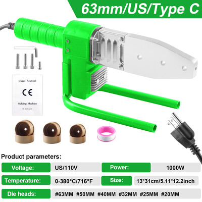 Stroj za zavarivanje plastičnih cijevi od 800/1000 W 110 V/220 V Kućni profesionalni alat za vruće otapanje Alati za zavarivanje cijevi pogodni za PB/PE/PPR do