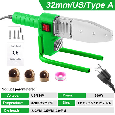 Stroj za zavarivanje plastičnih cijevi od 800/1000 W 110 V/220 V Kućni profesionalni alat za vruće otapanje Alati za zavarivanje cijevi pogodni za PB/PE/PPR do