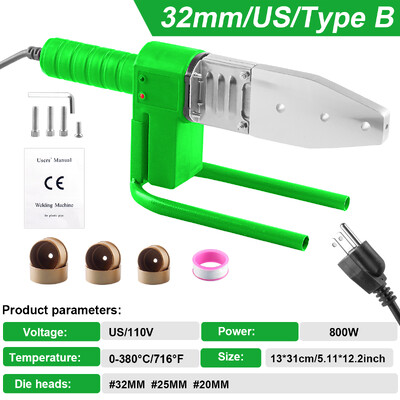 Stroj za zavarivanje plastičnih cijevi od 800/1000 W 110 V/220 V Kućni profesionalni alat za vruće otapanje Alati za zavarivanje cijevi pogodni za PB/PE/PPR do