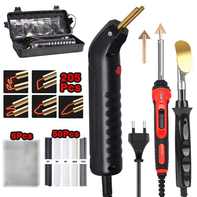 Komplet aparata za zavarivanje plastike od 100 W, pištolj za popravak pukotina na automobilskom braniku s vrućim željeznim spajalicom, zavarivanje, lemilo, alat za garažu