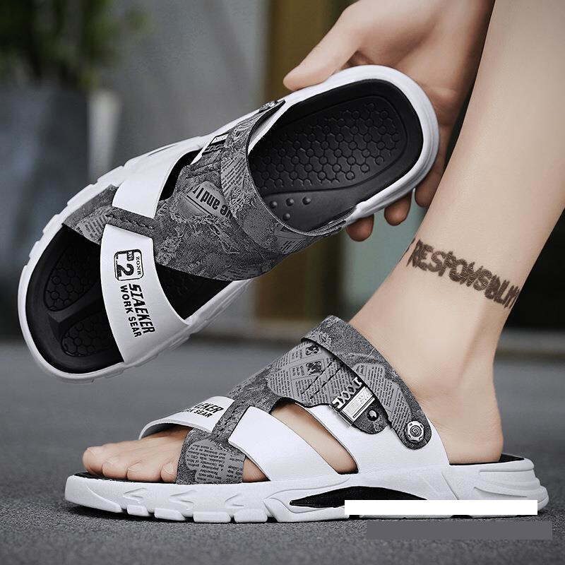 Uued 2023. aasta meeste rannajalatsid, suvised välireisid, lõunamaised sandaalid, pehme tallaga, kahe otstarbega meeste sõidusandaalid